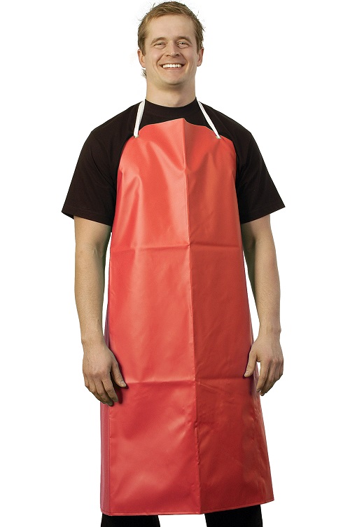 RED WASH UP APRON