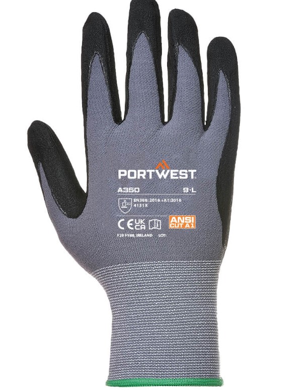 Dermiflex Glove Black Size Medium