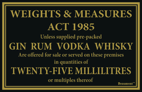 170X110MM 25ML WHISKY, GIN, VODKA, RUM