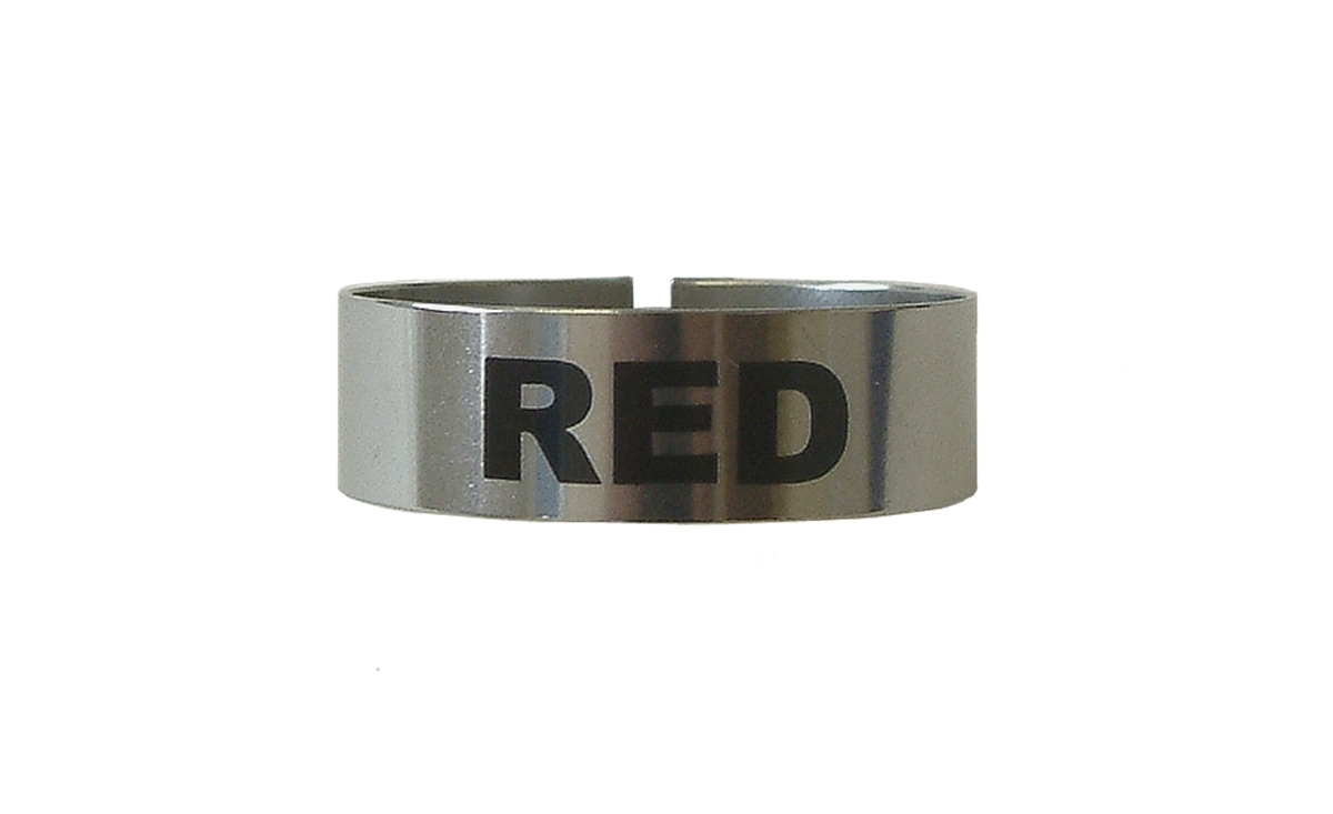 ST/STEEL LARGE THIMBLE I.D. CLIP - RED