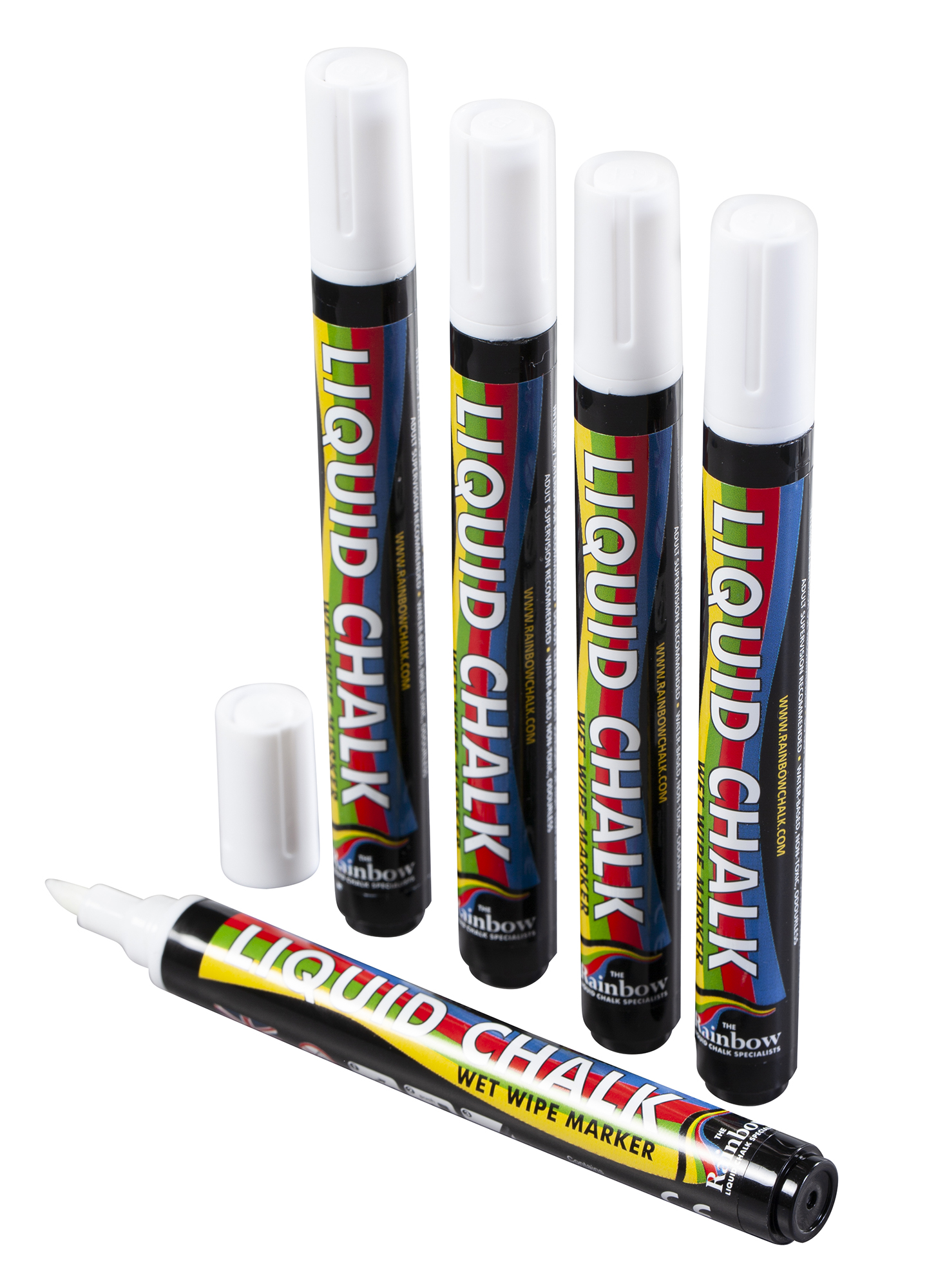 5MM CHISEL LIQUID CHALK PEN PK 5 WHITE