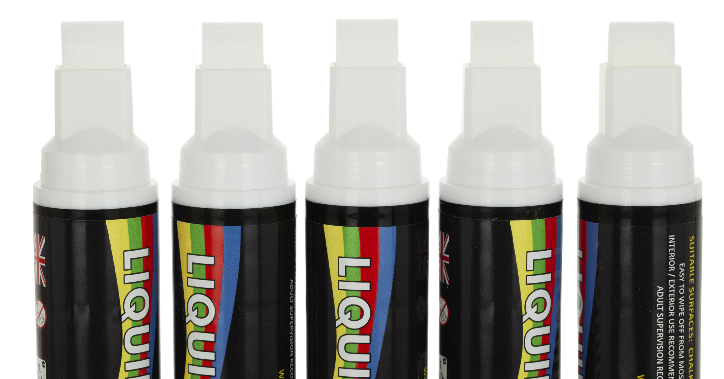 15MM LIQUID CHALK PEN PK 5 WHITE