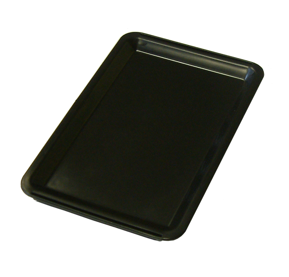 BLACK PLASTIC TIP TRAY - PLAIN