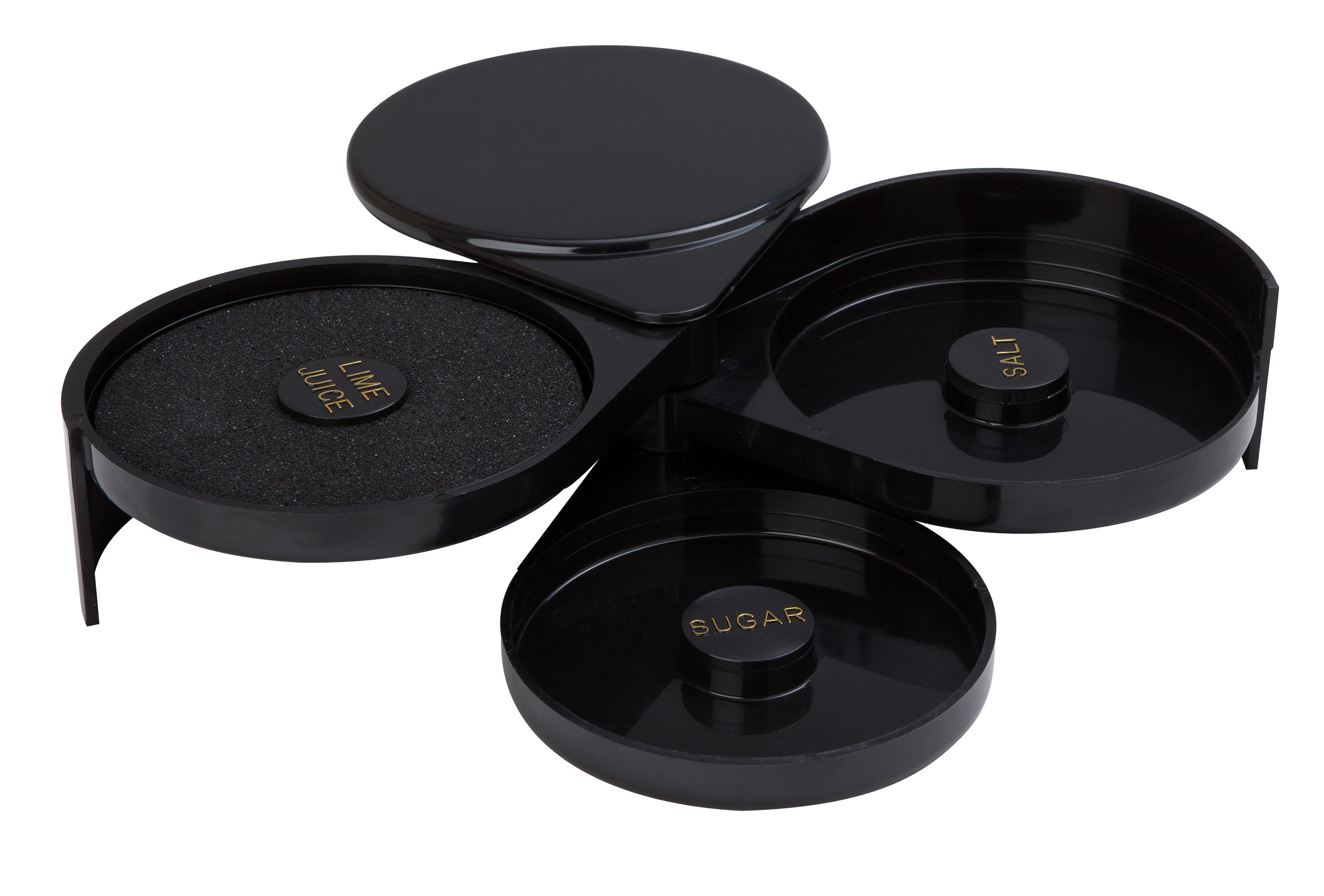 GLASS RIMMER 3 TIER BLACK