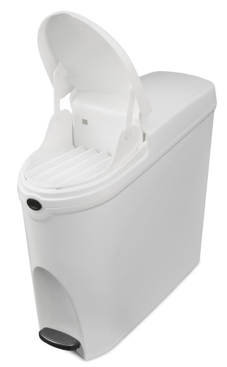 Pedal Operated Sanitary Bin 20 Litre White