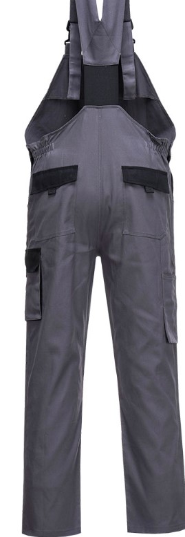 Warsaw Bib and Brace Graphite Grey Size Large