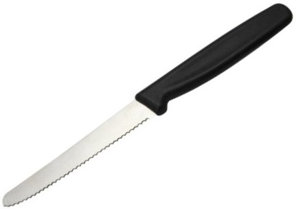 4" SERRATED TOMATO KNIFE BLACK