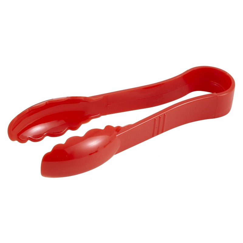 9" SCALLOP TONGS RED