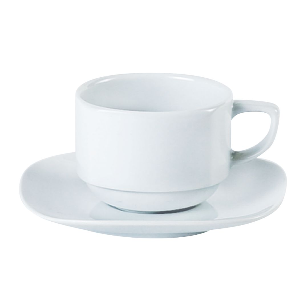 SQUARE STACKING TEA CUP 20CL/7OZ PK 12