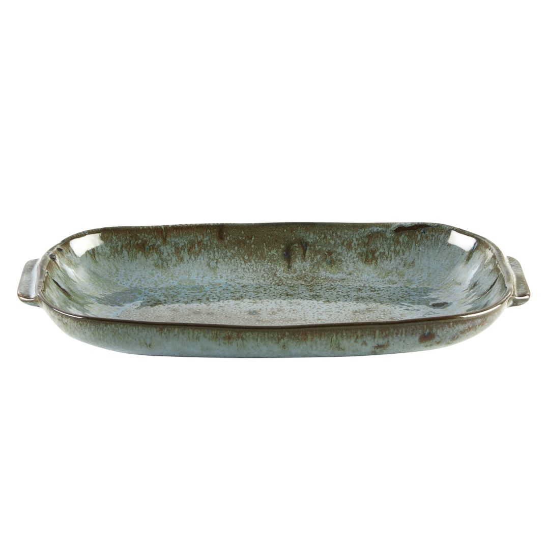 VINTAGE HANDLED RECTANGULAR DISH 26.6CM X 16.6CM PK 6
