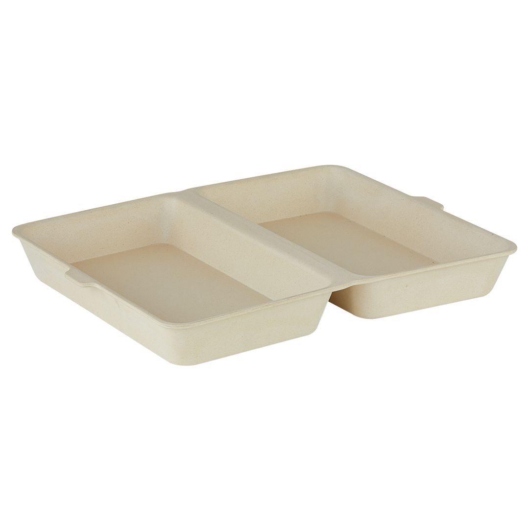BAMBOO FISH & CHIP BOX 32CM X 26CM X 4CM PK 1