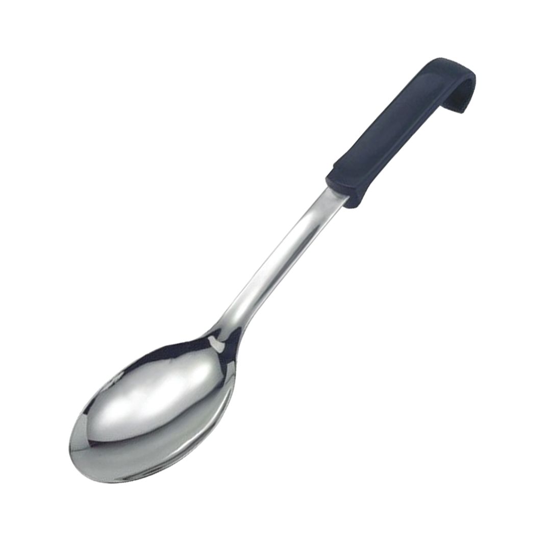 S/S SPOON, BLACK POLYPROP HANDLE PK 1