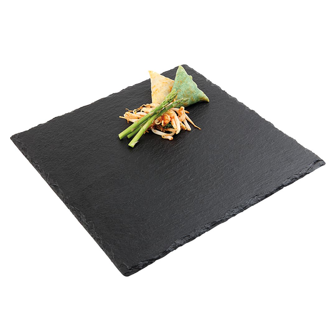 NATURAL SLATE TRAY SQUARE 25CM PK 1