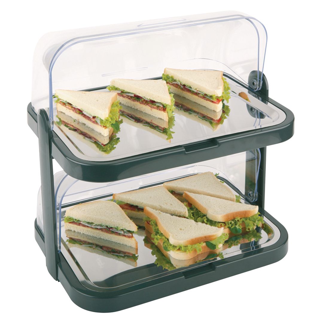 2 TIER CHILLED DISPLAY SET. PLASTIC WITH STEEL TRAYS PK 1