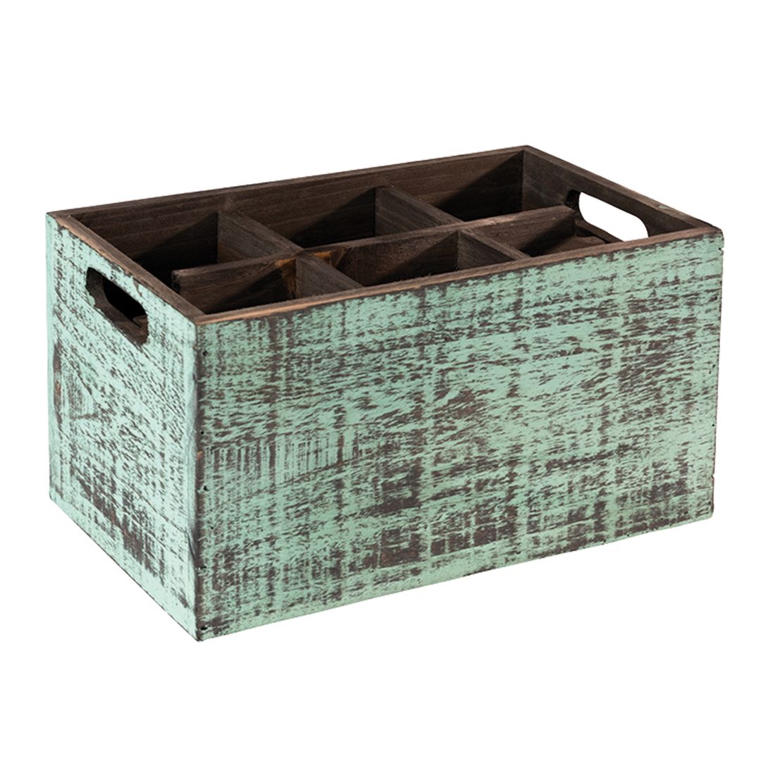 VINTAGE TABLE CADDY (BLUE) 27CM X 17CM PK 1