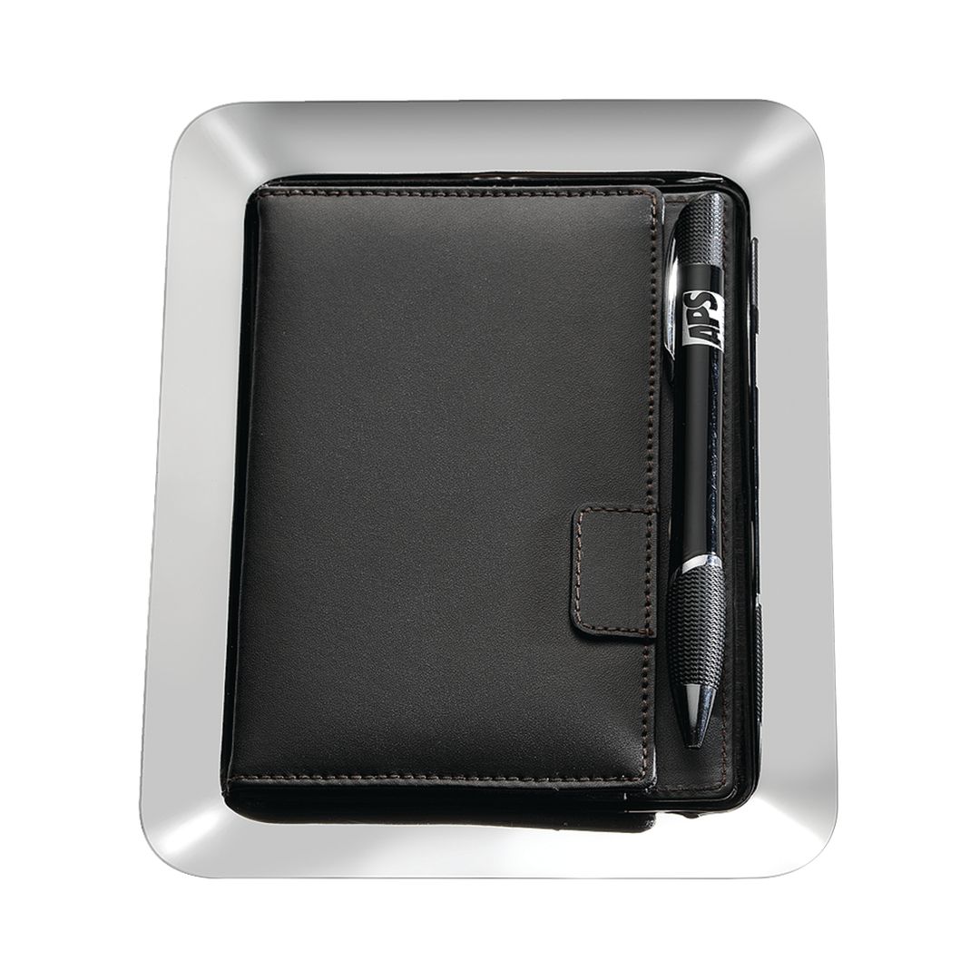 BILL PRESENTER STEEL/LEATHER - MAGNETIC PK 1