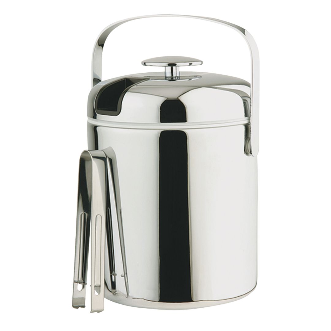 S/S ICE BUCKET WITH TONGS (14CM) PK 1