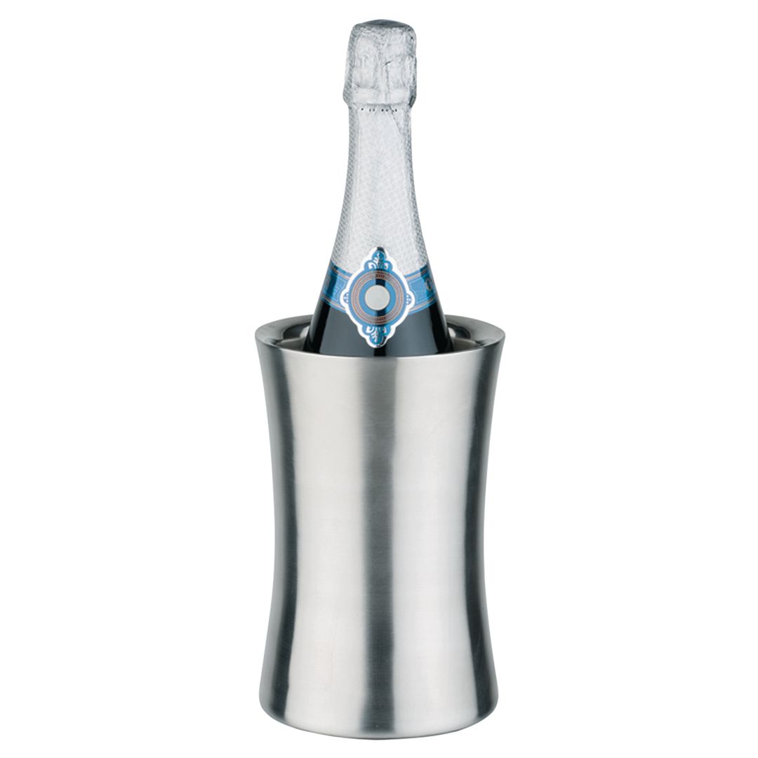 SATIN FINISH DOUBLE WALL S/S BOTTLE COOLER (12.5CM) PK 1