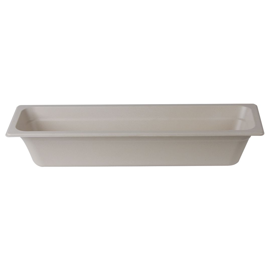 GN 2/4 GASTRONORM BAMBOO NATURAL WHITE 100MM PK 1