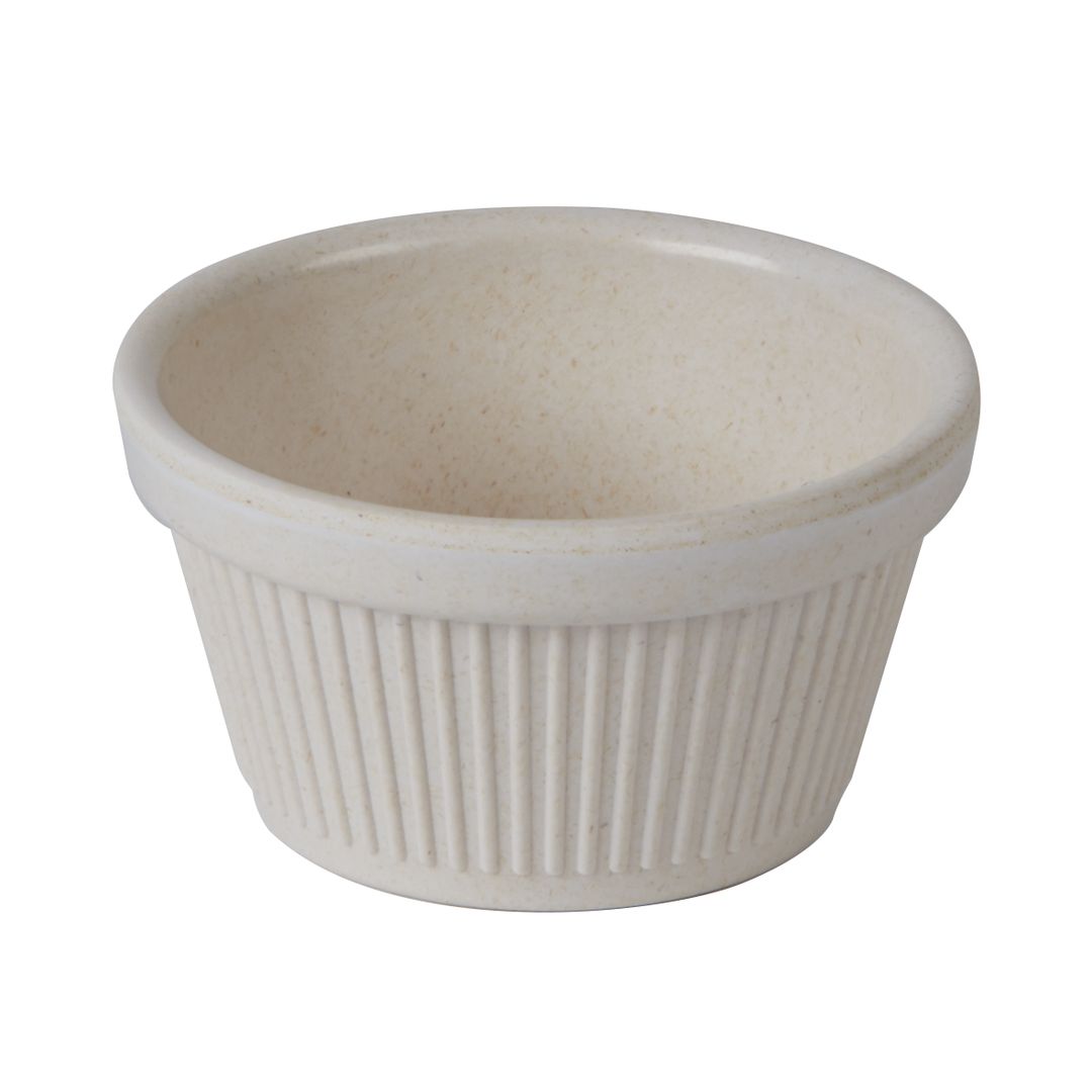 FLUTED RAMEKIN BAMBOO NATURAL WHITE 1.5OZ PK 1