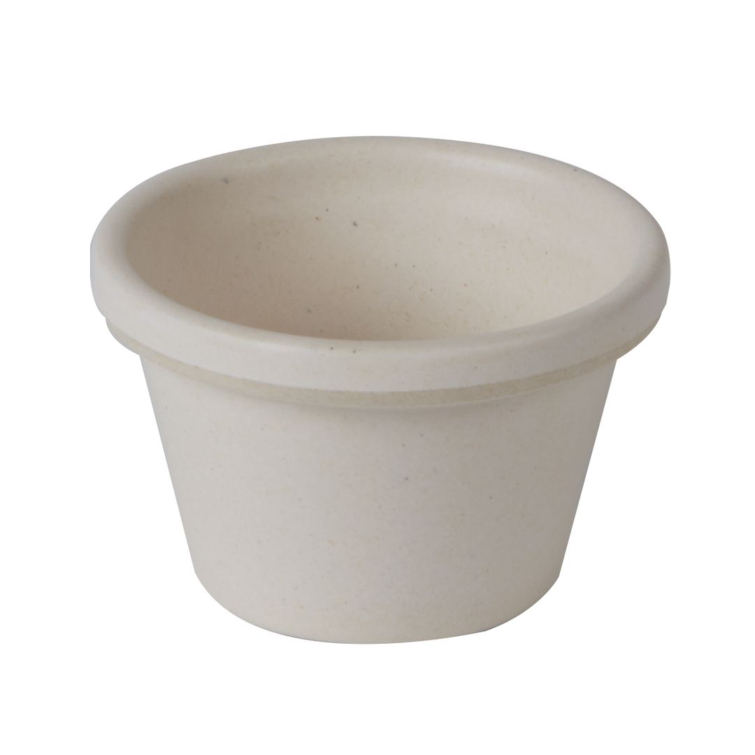 PLAIN RAMEKIN BAMBOO NATURAL WHITE 1.5OZ PK 1
