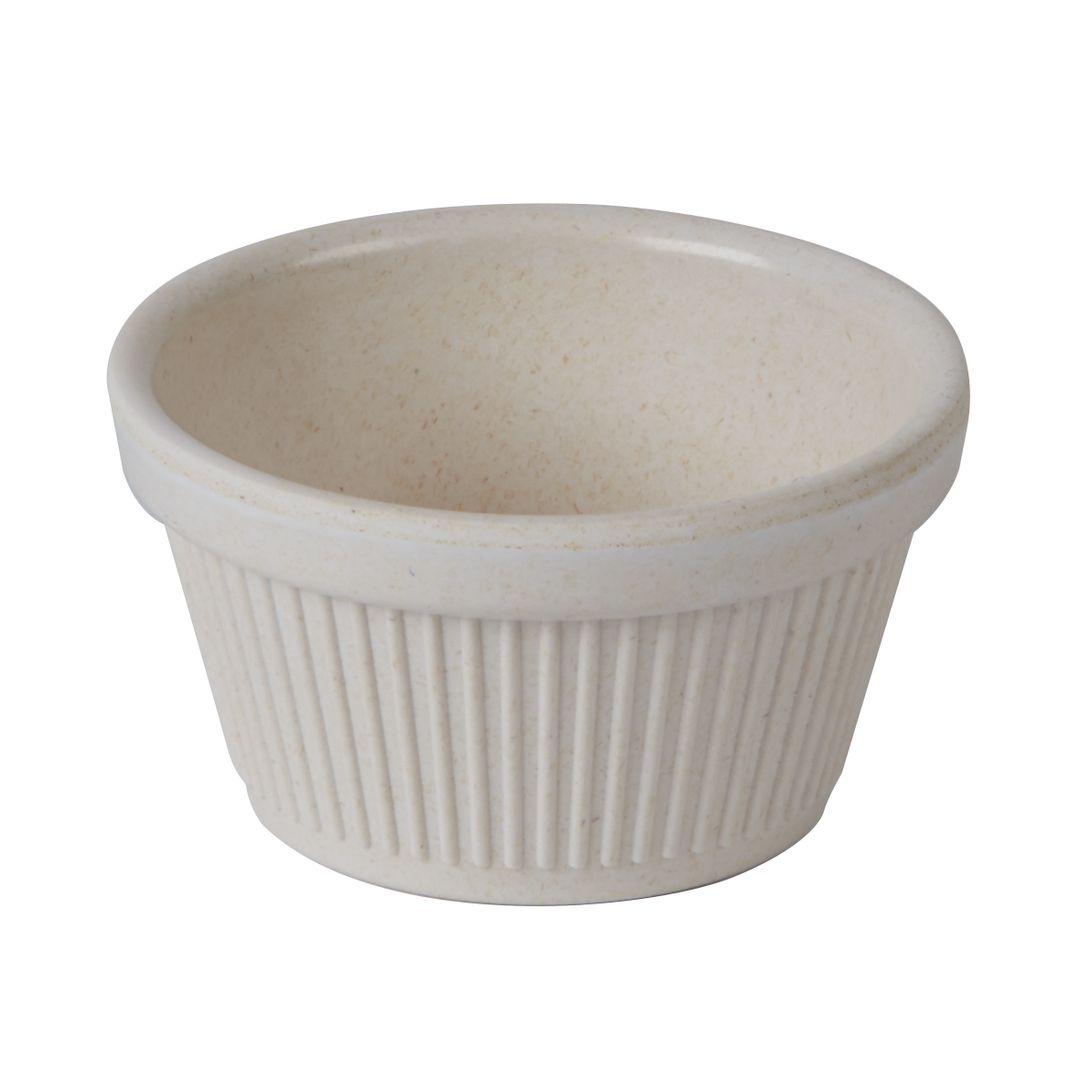 FLUTED RAMEKIN BAMBOO NATURAL WHITE 2OZ PK 1