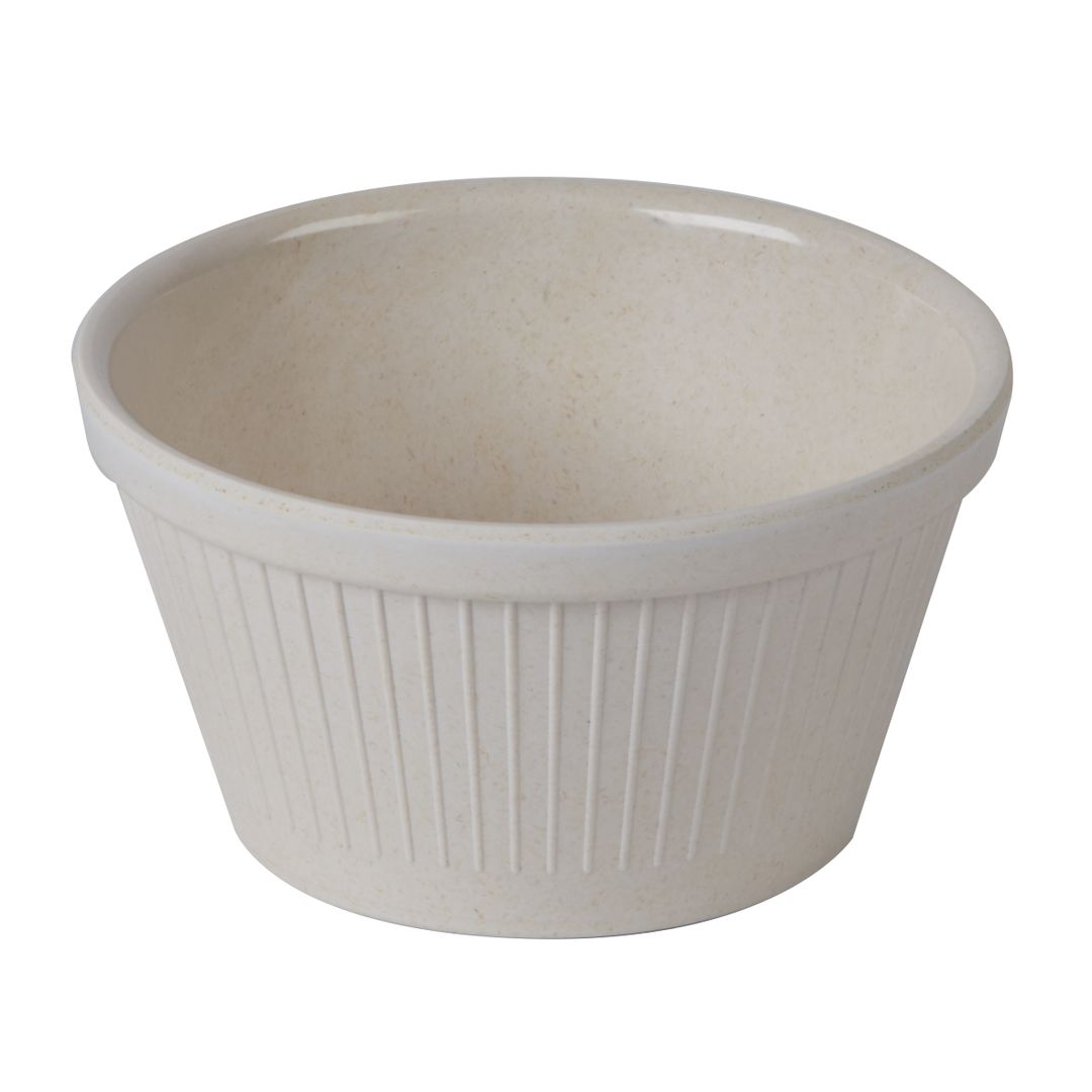 FLUTED RAMEKIN BAMBOO NATURAL WHITE 4OZ PK 1