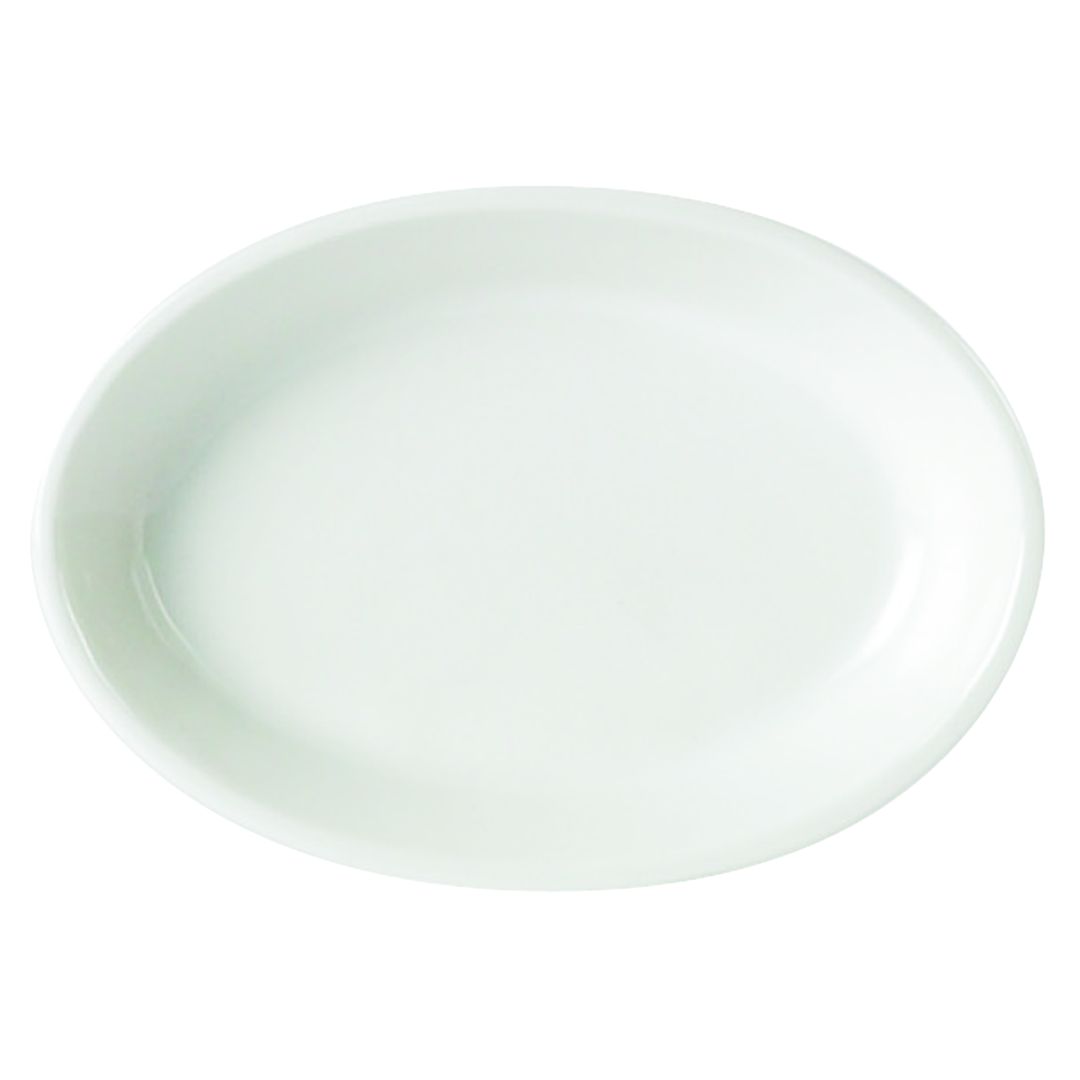 OVAL PICKLE DISH 16X11.5X2.5CM/6.25"X4.5"X1" PK 12
