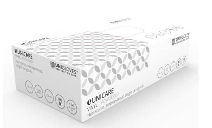 Unicare Stretch Premium Vinyl Cream Size XL PK 100