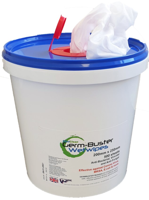 Germbuster Blue Wetwipes PK 1000