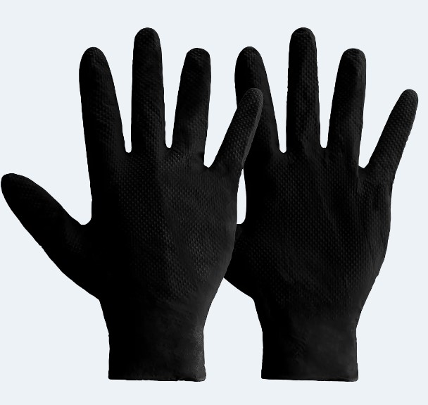 Black Diamond Grip Nitrile Gloves Size XXL PK 50
