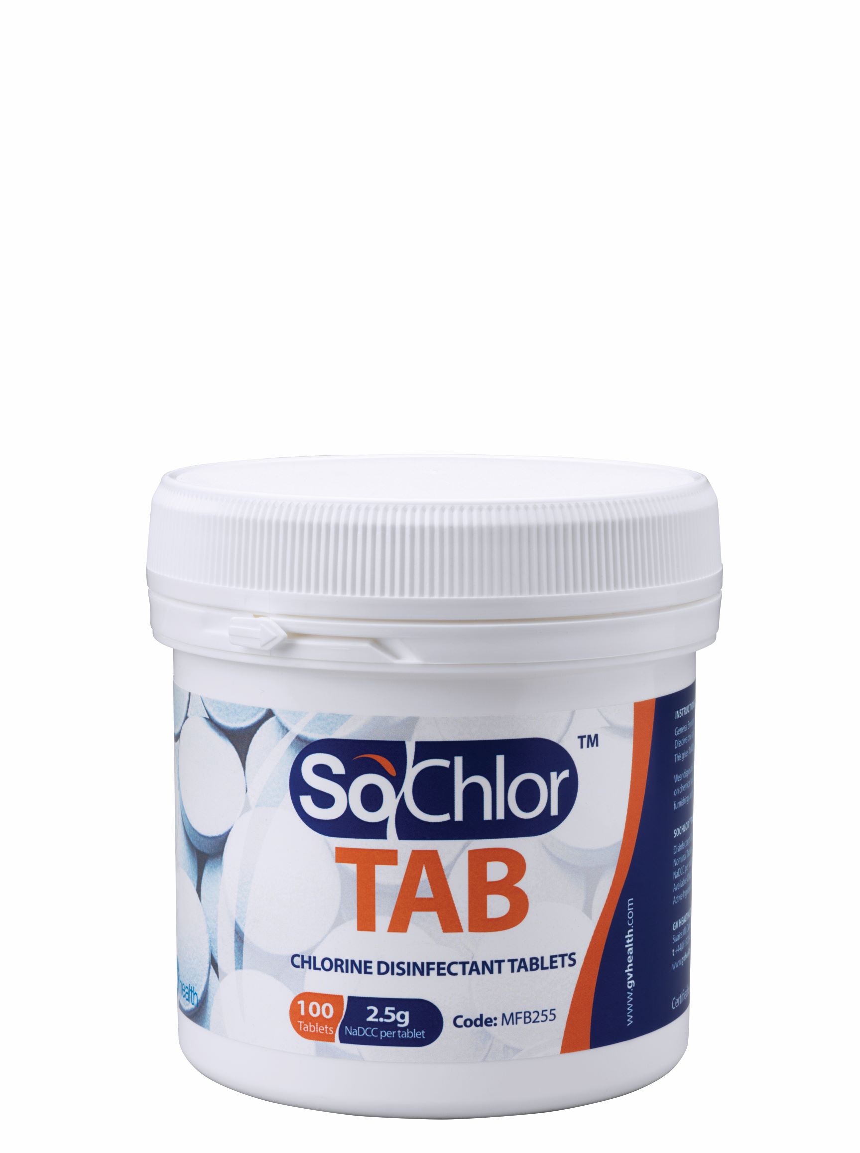 SoChlor TAB Disinfectant Tablets 2.5g- 100 Tablets PK 6