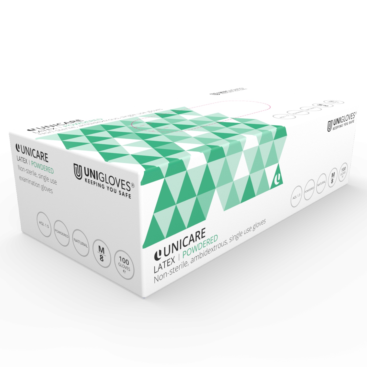 Latex Clear Powdered Gloves PK 100 Size Large