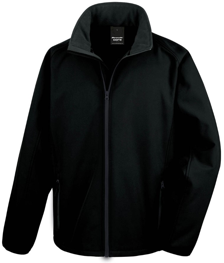 Full Zip Soft Shell Jacket Black Size 5XL
