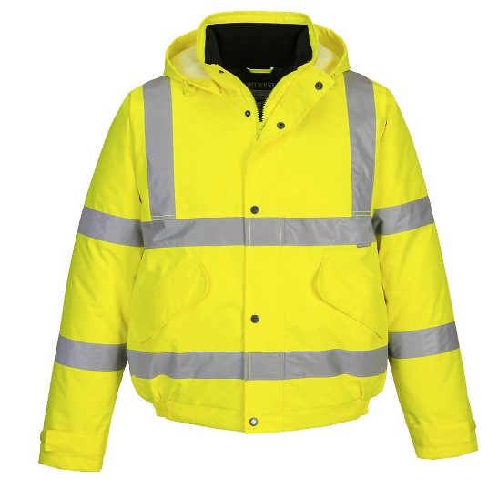 High Viz Winter Bomber Jacket Yellow Large