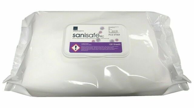 Sanisafe Surface Wipes PK 100