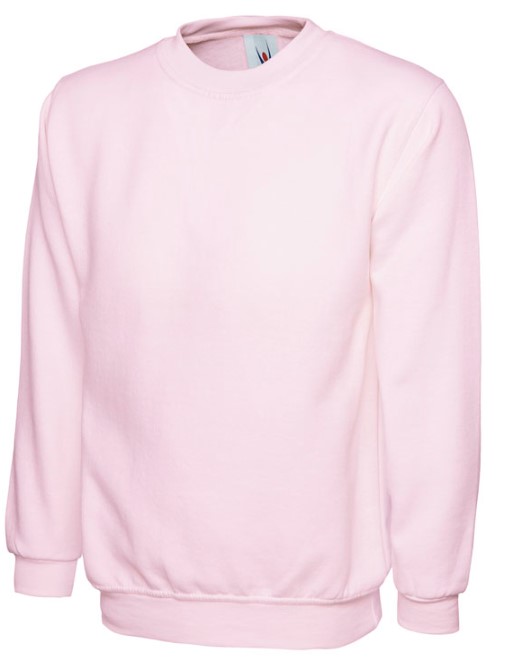 UC211 - PINK - XL - LADIES DELUXE CREW N