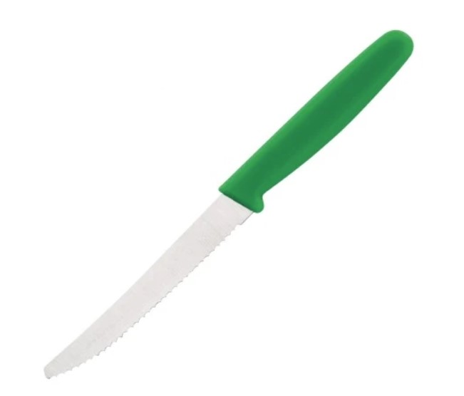 4" SERRATED TOMATO KNIFE GREEN