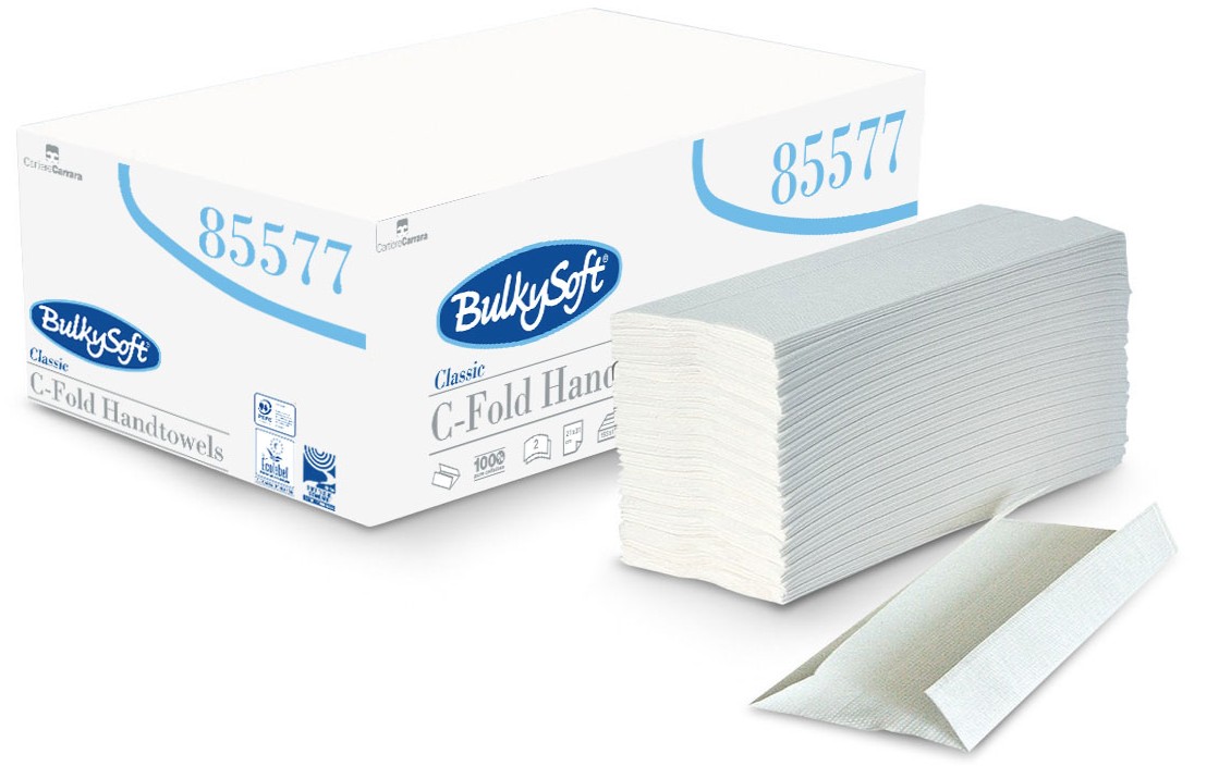 WHITE C-FOLD TOWELS 2PLY PK 2295