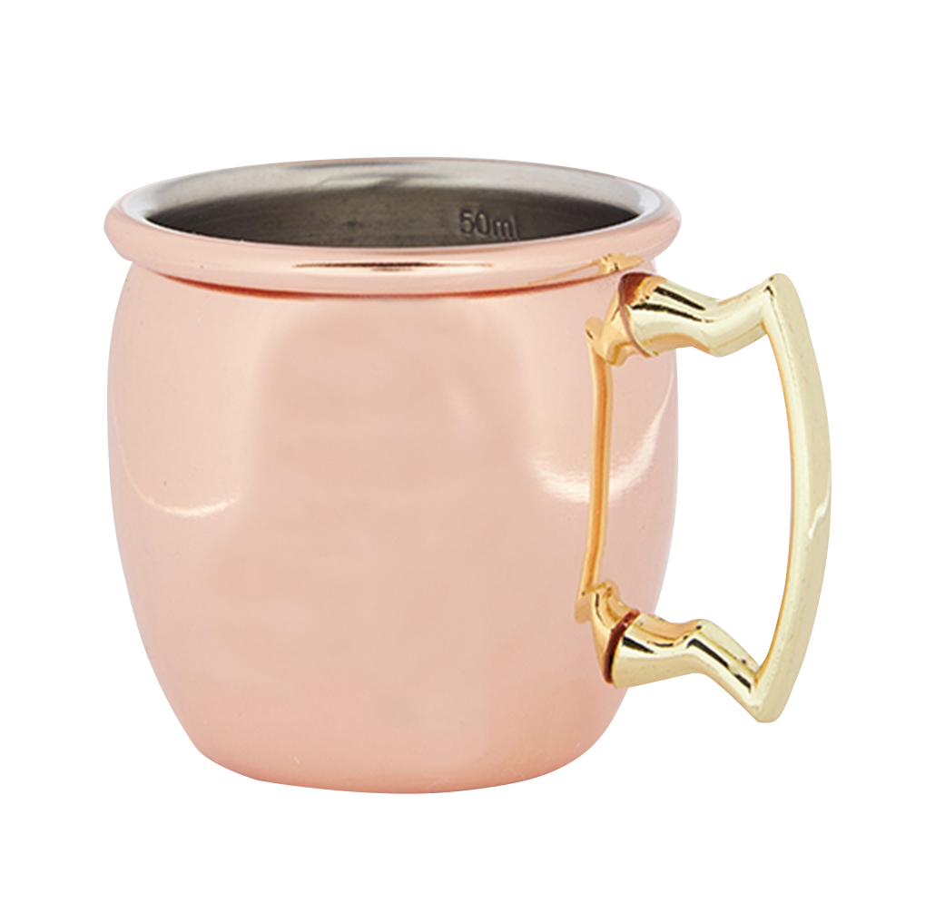 COPPER CURVED JIGGER 25/50ML