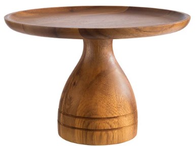 Acacia Wood Cake Stand 24cm 9.4 Height 16cm 6.3 Each