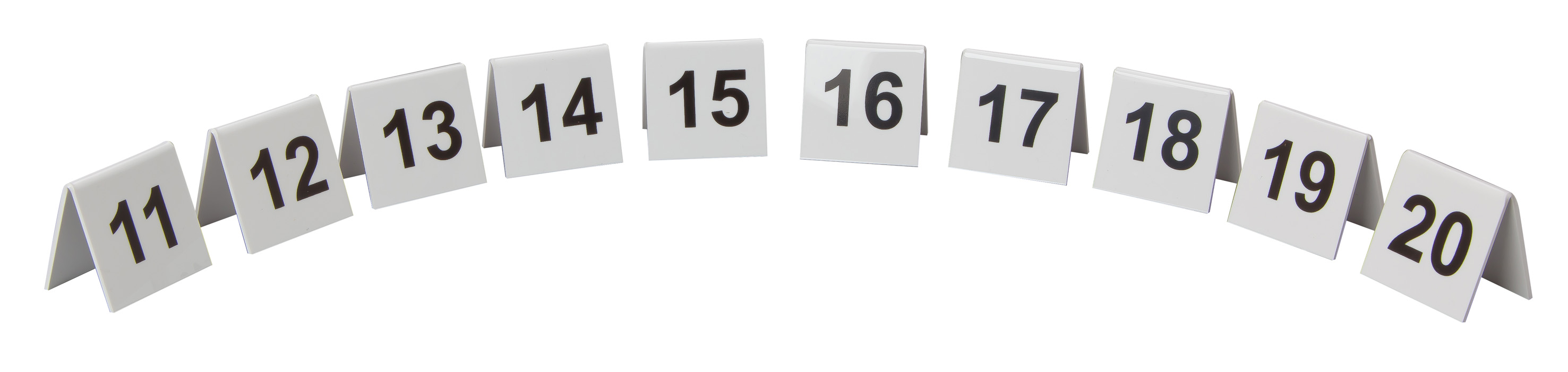PERSPEX TABLE NUMBERS 11-20