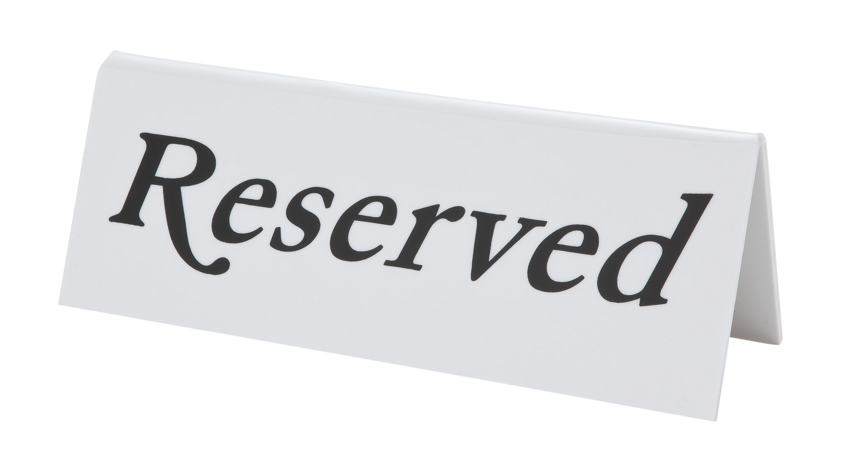 RESERVED TABLE SIGN PLASTIC INDIVIDUAL