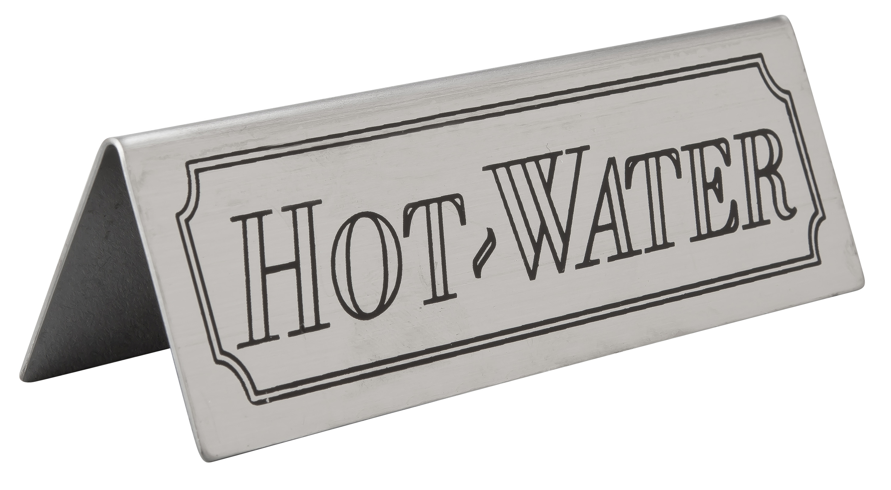 HOT WATER TABLE SIGN STAINLESS STEEL