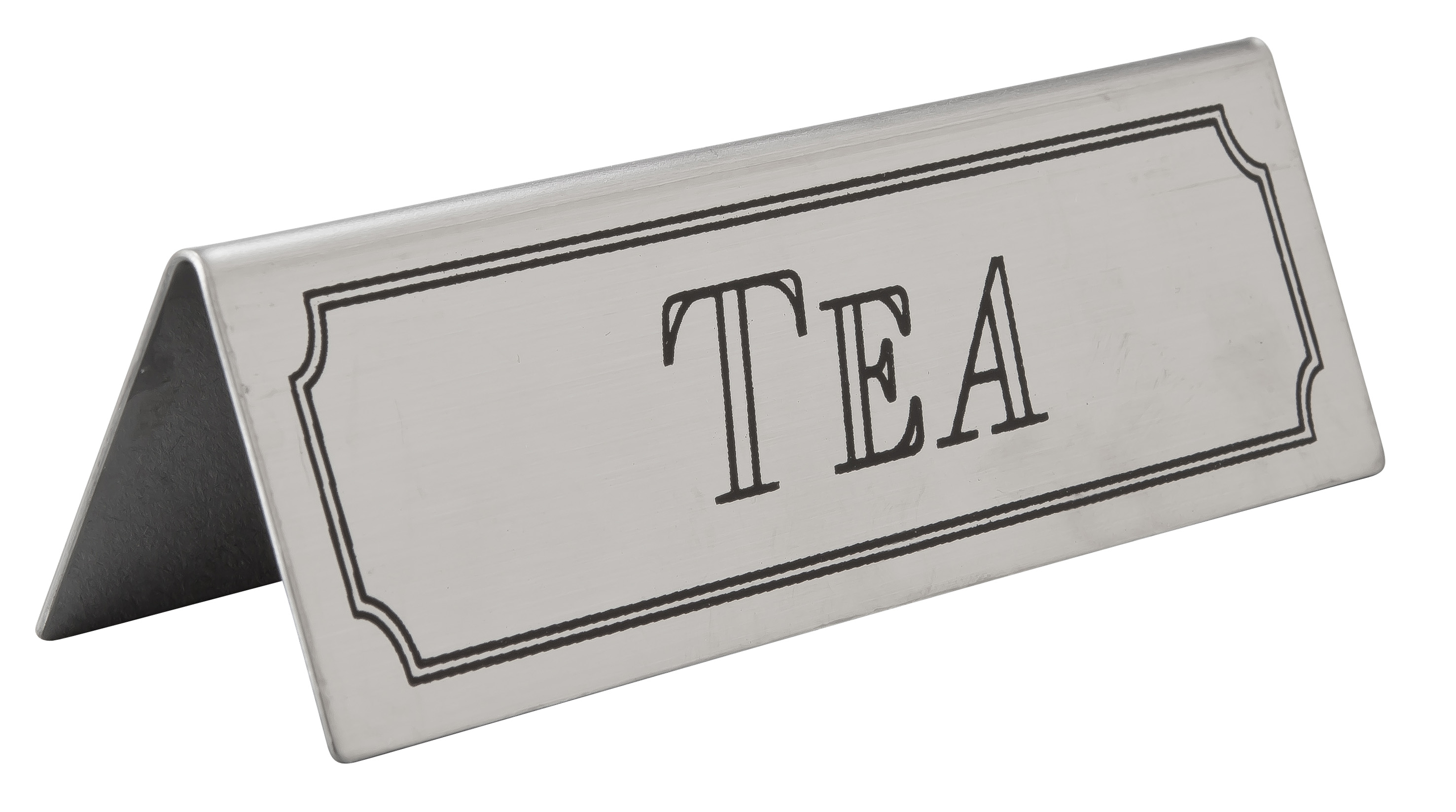 TEA TABLE SIGN STAINLESS STEEL