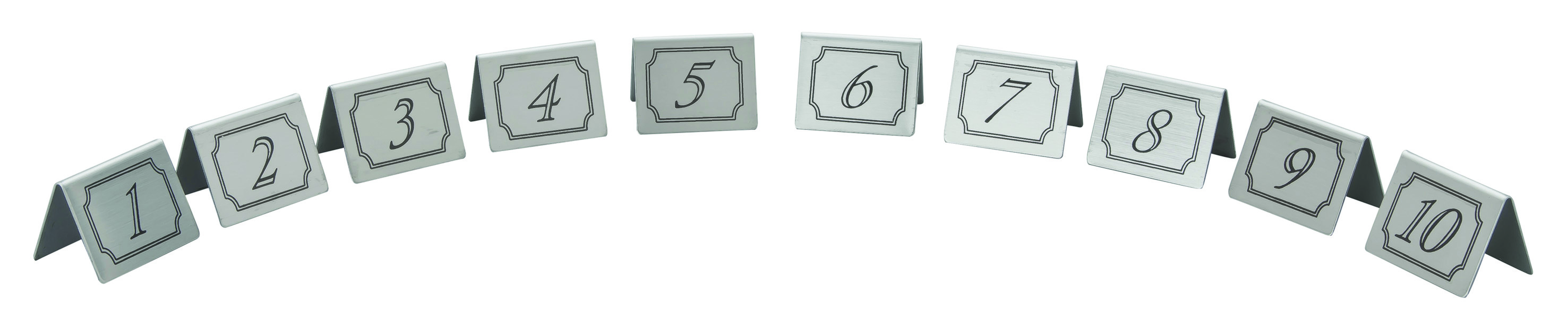 1-10 STAINLESS STEEL TABLE NUMBERS