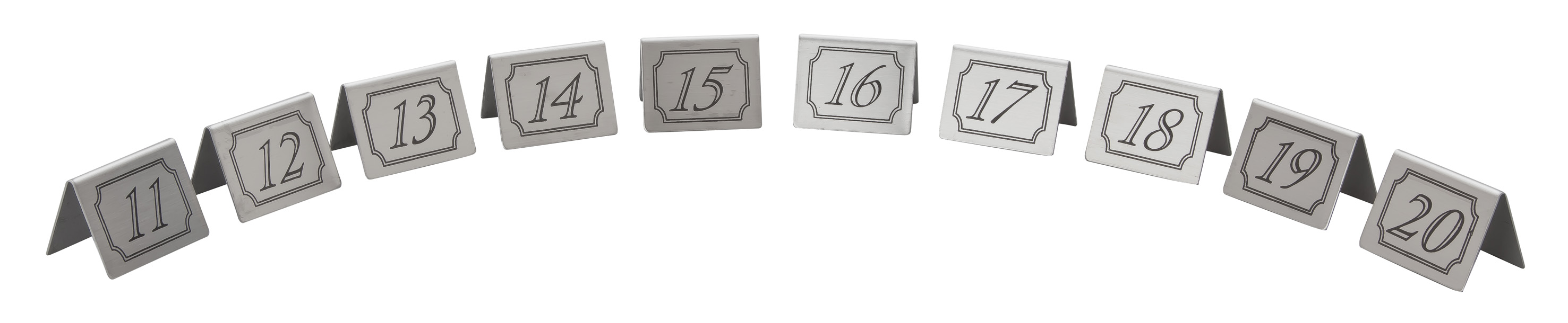 11-20 STAINLESS STEEL TABLE NUMBERS