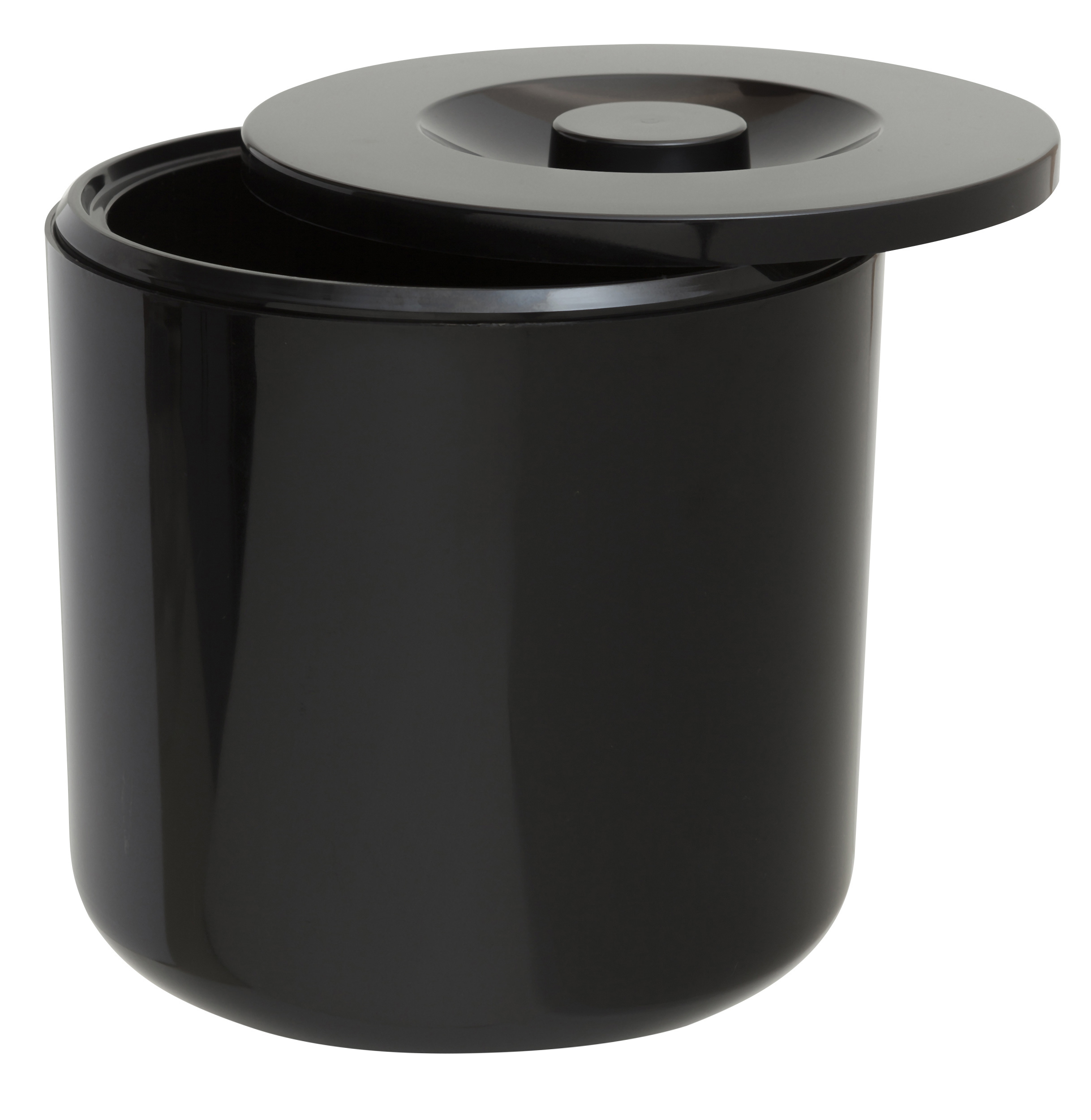 INSULATED ROUND ICE BUCKET BLACK