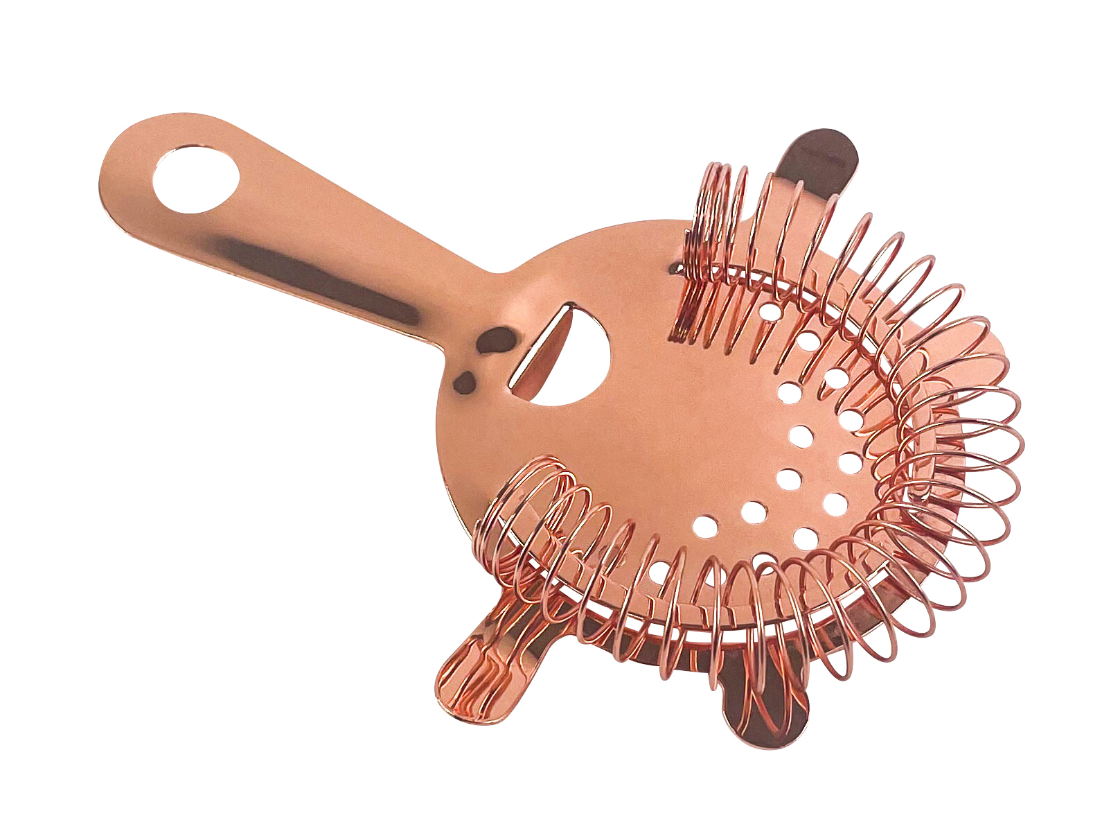 COPPER PLATED HAWTHORNE STRAINER 4-PRONG