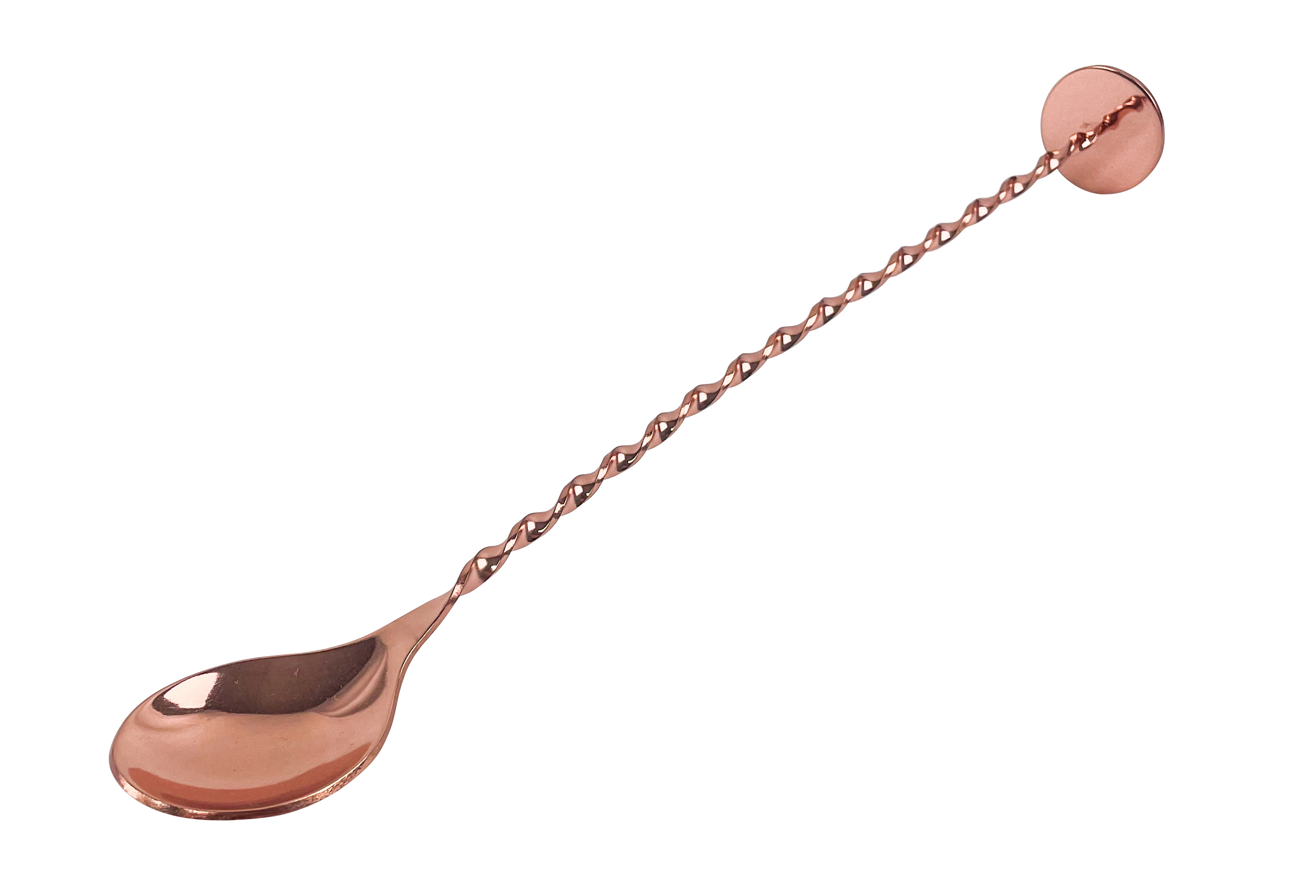 COPPER PLATED COCKTAIL SPOON WITH MASHER